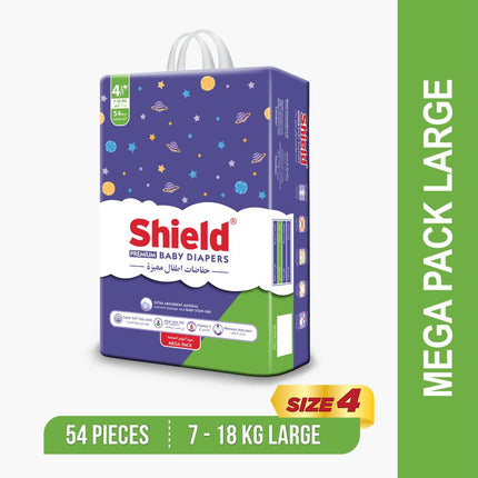 Premium Baby Diaper Mega Pack Size 4 Large 54 Pcs for 7 to 18Kg