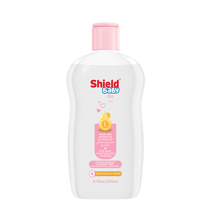 Baby Oil Formulated with Mineral Oil and Vitamin E